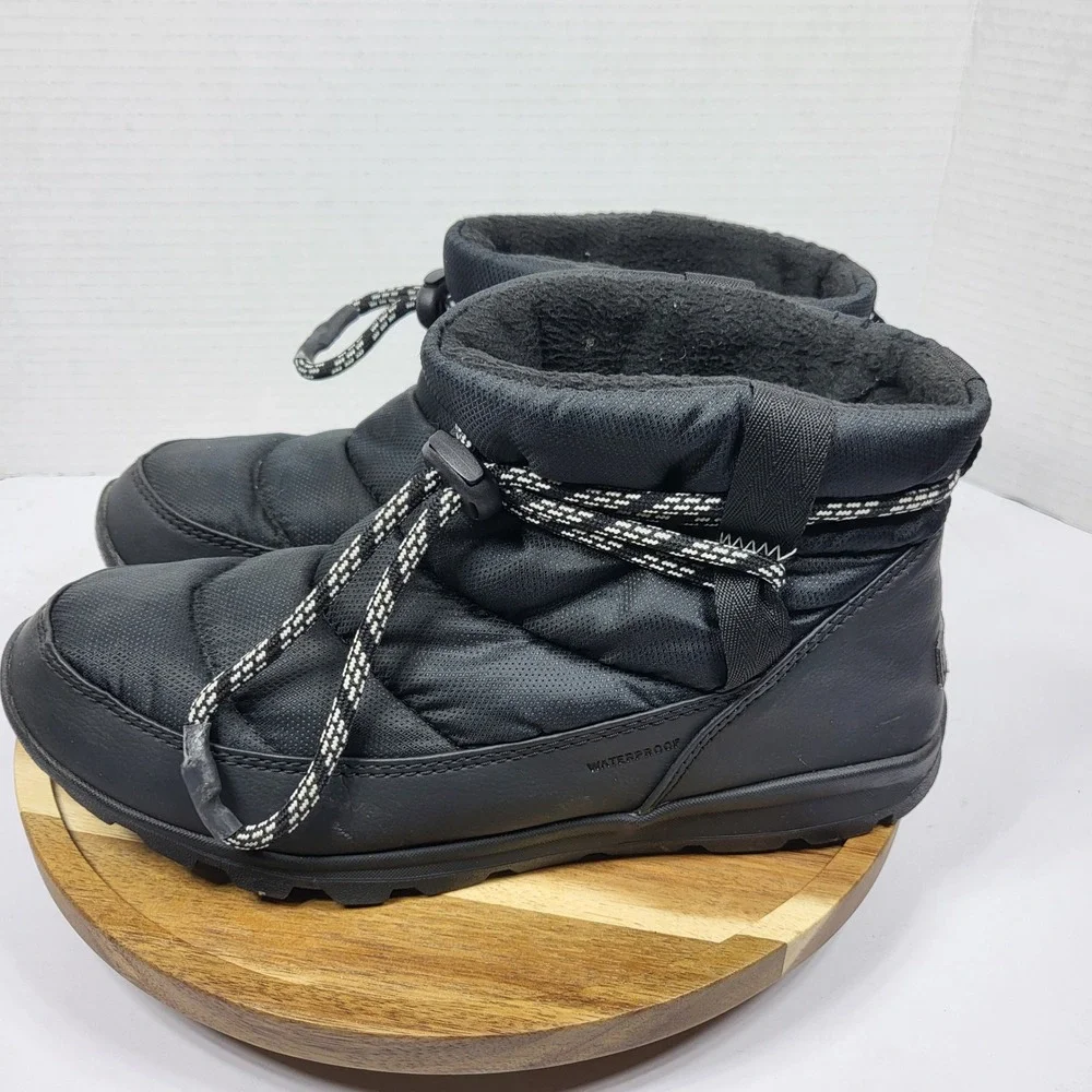Sorel Women's Whitney Short Lace Boots Waterproof Black‎ Winter Snow 9.5 NL3088